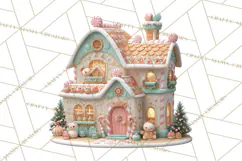 Gingerbread Houses Clipart PNG, Whimsical Holiday Candy Product Image 2