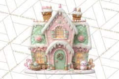 Gingerbread Houses Clipart PNG, Whimsical Holiday Candy Product Image 3