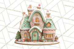 Gingerbread Houses Clipart PNG, Whimsical Holiday Candy Product Image 4