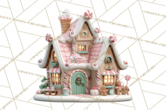 Gingerbread Houses Clipart PNG, Whimsical Holiday Candy Product Image 5