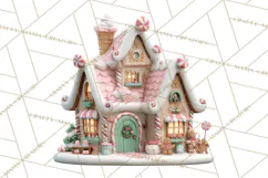 Gingerbread Houses Clipart PNG, Whimsical Holiday Candy Product Image 5