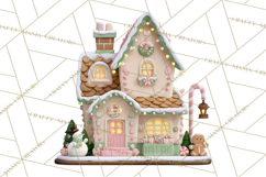 Gingerbread Houses Clipart PNG, Whimsical Holiday Candy Product Image 3