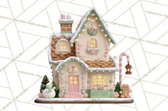 Gingerbread Houses Clipart PNG, Whimsical Holiday Candy Product Image 3