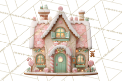 Gingerbread Houses Clipart PNG, Whimsical Holiday Candy Product Image 5
