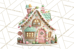 Gingerbread Houses Clipart PNG, Whimsical Holiday Candy Product Image 4