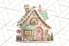 Gingerbread Houses Clipart PNG, Whimsical Holiday Candy Product Image 4