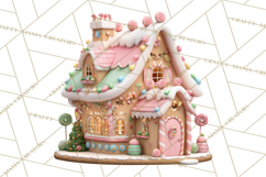 Gingerbread Houses Clipart PNG, Whimsical Holiday Candy Product Image 3