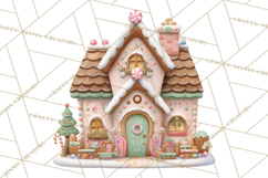 Gingerbread Houses Clipart PNG, Whimsical Holiday Candy Product Image 4