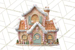 Gingerbread Houses Clipart PNG, Whimsical Holiday Candy Product Image 3