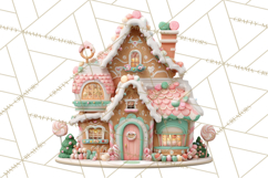 Gingerbread Houses Clipart PNG, Whimsical Holiday Candy Product Image 4