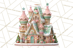 Gingerbread Houses Clipart PNG, Whimsical Holiday Candy Product Image 4