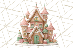 Gingerbread Houses Clipart PNG, Whimsical Holiday Candy Product Image 5