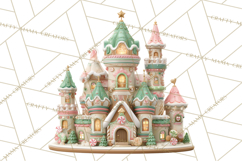 Gingerbread Houses Clipart PNG, Whimsical Holiday Candy Product Image 3