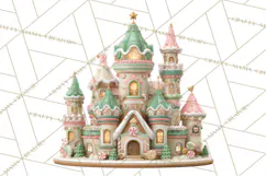 Gingerbread Houses Clipart PNG, Whimsical Holiday Candy Product Image 3