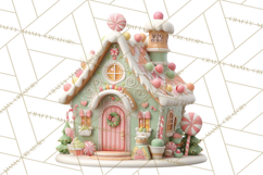Gingerbread Houses Clipart PNG, Whimsical Holiday Candy Product Image 5