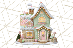 Gingerbread Houses Clipart PNG, Whimsical Holiday Candy Product Image 3
