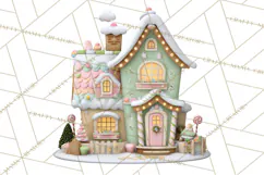 Gingerbread Houses Clipart PNG, Whimsical Holiday Candy Product Image 3