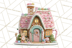 Gingerbread Houses Clipart PNG, Whimsical Holiday Candy Product Image 4