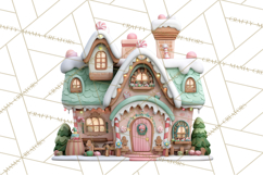 Gingerbread Houses Clipart PNG, Whimsical Holiday Candy Product Image 3