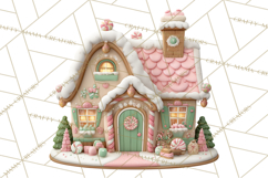 Gingerbread Houses Clipart PNG, Whimsical Holiday Candy Product Image 4