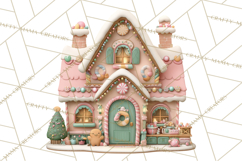 Gingerbread Houses Clipart PNG, Whimsical Holiday Candy Product Image 2
