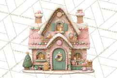 Gingerbread Houses Clipart PNG, Whimsical Holiday Candy Product Image 2
