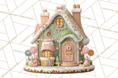 Gingerbread Houses Clipart PNG, Whimsical Holiday Candy Product Image 3