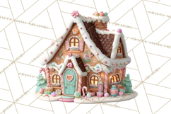 Gingerbread Houses Clipart PNG, Whimsical Holiday Candy Product Image 4