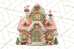 Gingerbread Houses Clipart PNG, Whimsical Holiday Candy Product Image 5