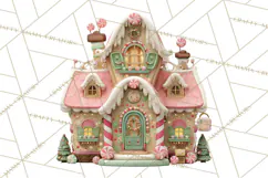 Gingerbread Houses Clipart PNG, Whimsical Holiday Candy Product Image 5