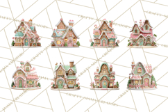 Gingerbread Houses Clipart PNG, Whimsical Holiday Candy Product Image 2