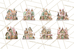 Gingerbread Houses Clipart PNG, Whimsical Holiday Candy Product Image 3
