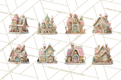Gingerbread Houses Clipart PNG, Whimsical Holiday Candy Product Image 7