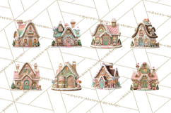 Gingerbread Houses Clipart PNG, Whimsical Holiday Candy Product Image 8