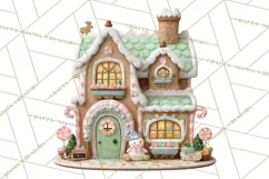 Gingerbread Houses Clipart PNG, Whimsical Holiday Candy Product Image 3