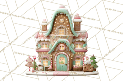Gingerbread Houses Clipart PNG, Whimsical Holiday Candy Product Image 4