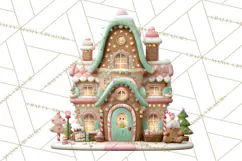 Gingerbread Houses Clipart PNG, Whimsical Holiday Candy Product Image 4