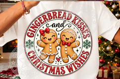 Gingerbread Kisses Christmas SVG, Winter Saying Product Image 1