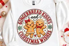 Gingerbread Kisses Christmas SVG, Winter Saying Product Image 4
