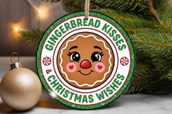 Gingerbread Kisses Christmas Wishes Ornament Product Image 1