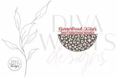Gingerbread Kisses And Christmas Wishes SVG | Door Hanger Product Image 2