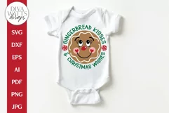 Gingerbread Kisses & Christmas Wishes SVG | Round Design Product Image 6