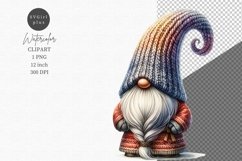 Gnome clipart, Winter clipart, Watercolor clipart Product Image 1