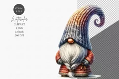Gnome clipart, Winter clipart, Watercolor clipart Product Image 1