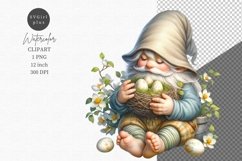 Gnome clipart, Watercolor clipart, Spring clipart Product Image 1