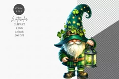 Gnome clipart, St Patric Day clipart, Lantern clipart Product Image 1
