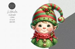 Baby elf clipart, Christmas clipart, Winter clipart Product Image 1