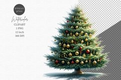 Christmas tree clipart, Christmas clipart, Watercolor Product Image 1