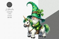 Gnome clipart, Unicorn clipart, Irish gnome clipart Product Image 1