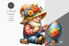 Gnome clipart, Easter egg clipart, Spring clipart Product Image 1